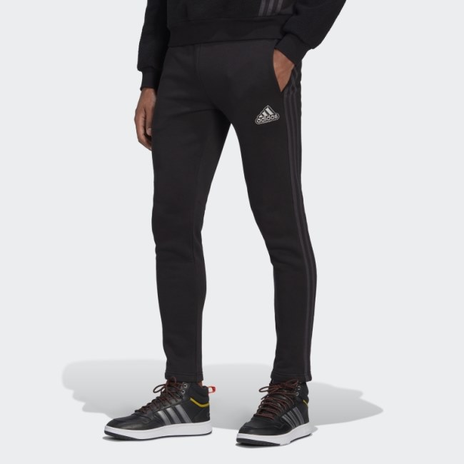 Black Adidas Essentials Holiday Pack Fleece Joggers