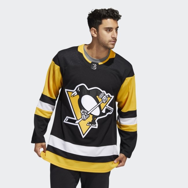Black Adidas Penguins Home Authentic Jersey
