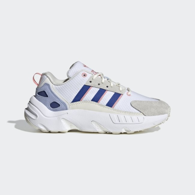 Adidas White ZX 22 BOOST Shoes