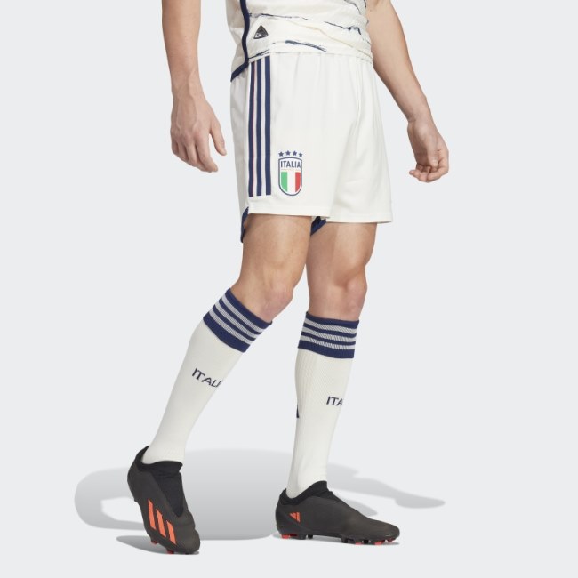 White Adidas Italy 23 Away Authentic Shorts