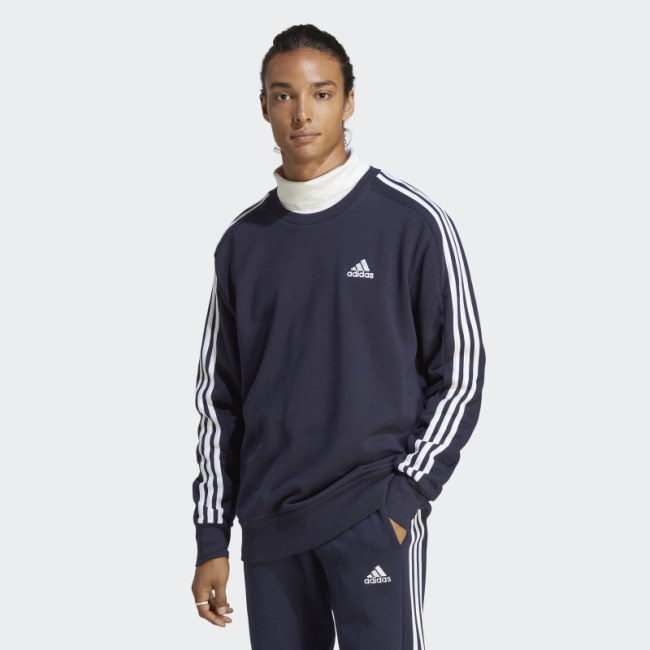 Essentials French Terry 3-Stripes Sweatshirt Adidas Ink
