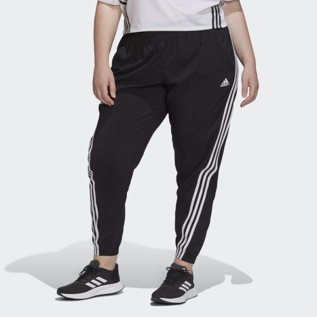 Black Train Icons 3-Stripes Pants (Plus Size) Adidas