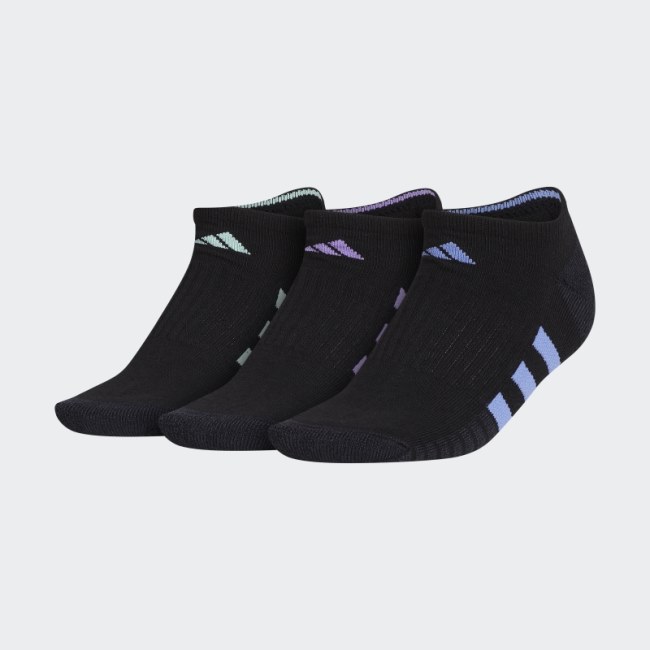 Adidas Cushioned 3 No-Show Socks 3 Pairs Black