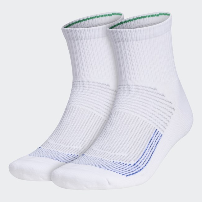 Adidas White Superlite Ultraboost Quarter Socks 2 Pairs