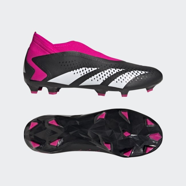 Black Predator Accuracy.3 Laceless Firm Ground Cleats Adidas