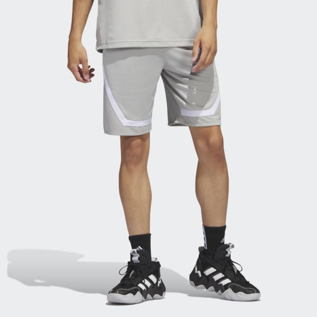 Metal Grey Fashion Adidas Pro Block Shorts