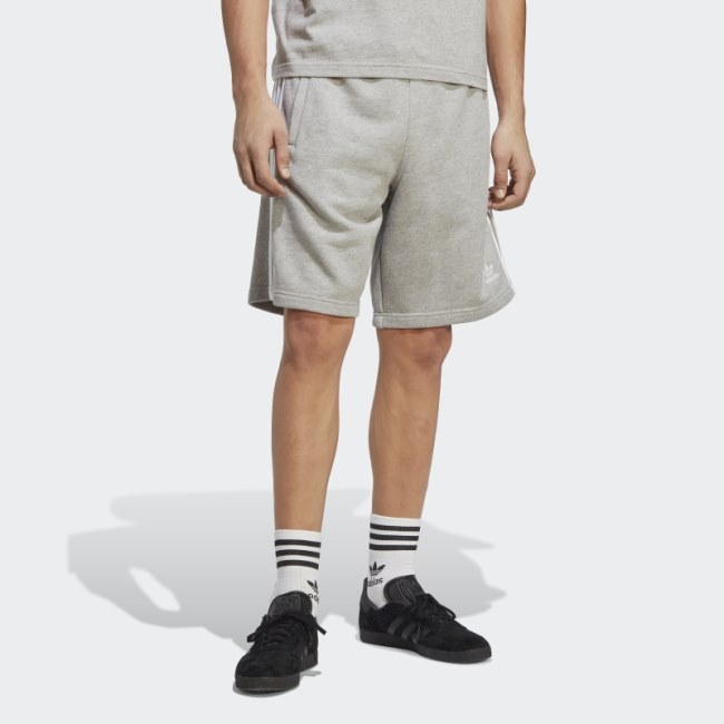 Medium Grey Adicolor Classics 3-Stripes Sweat Shorts Adidas