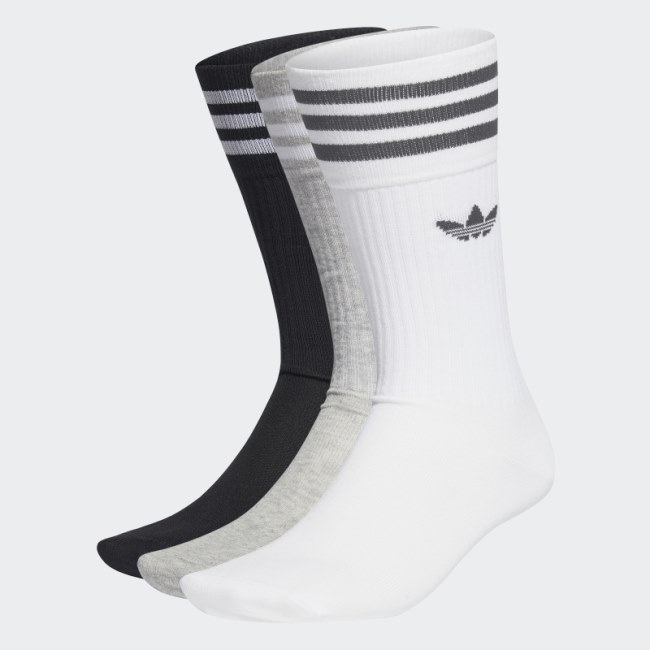Crew Socks 3 Pairs Adidas White