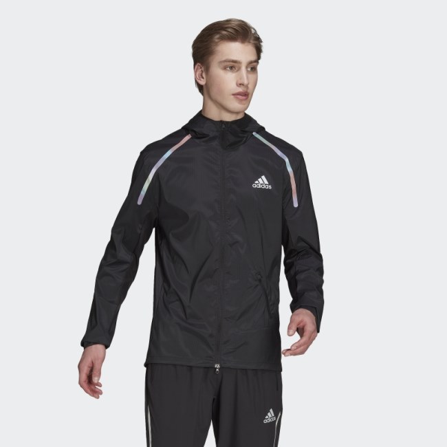 Adidas Marathon Running Jacket Black