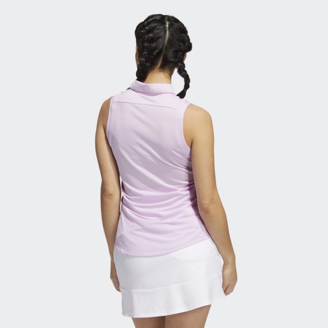 Adidas Lilac Sleeveless Polo Shirt