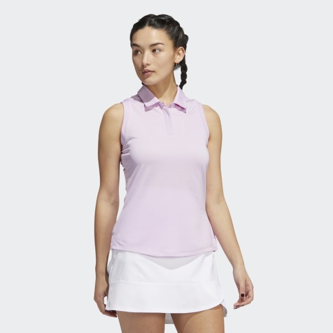 Adidas Lilac Sleeveless Polo Shirt
