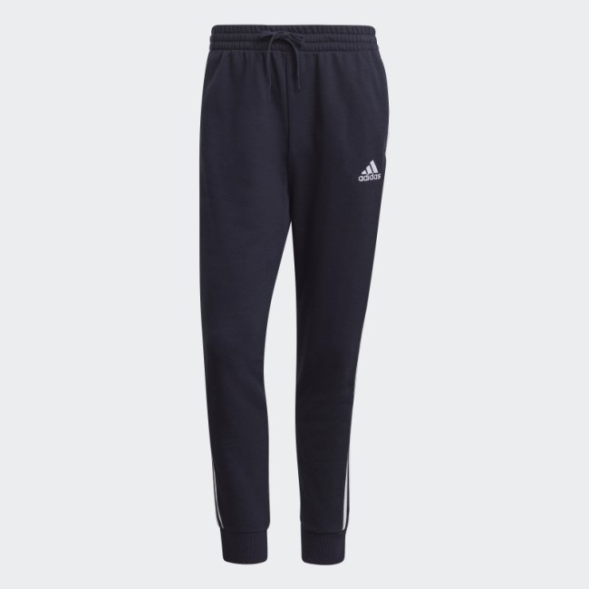 Essentials French Terry Tapered Cuff 3-Stripes Pants Adidas Ink