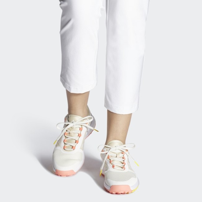 White Adidas Zoysia Golf Shoes