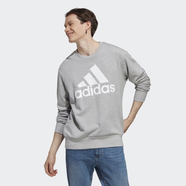 Medium Grey Essentials French Terry Big Logo Sweatshirt Adidas