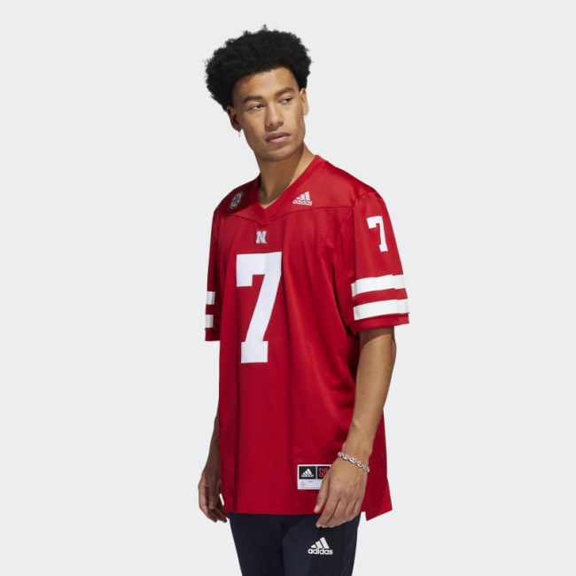 Red Cornhuskers Icon Jersey Adidas