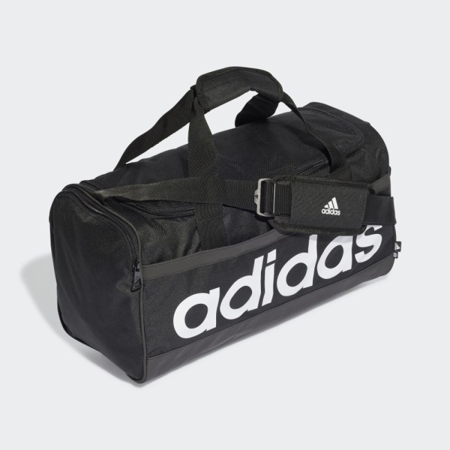 Essentials Linear Duffel Bag Medium Black Adidas
