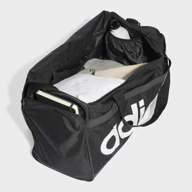 Essentials Linear Duffel Bag Medium Black Adidas