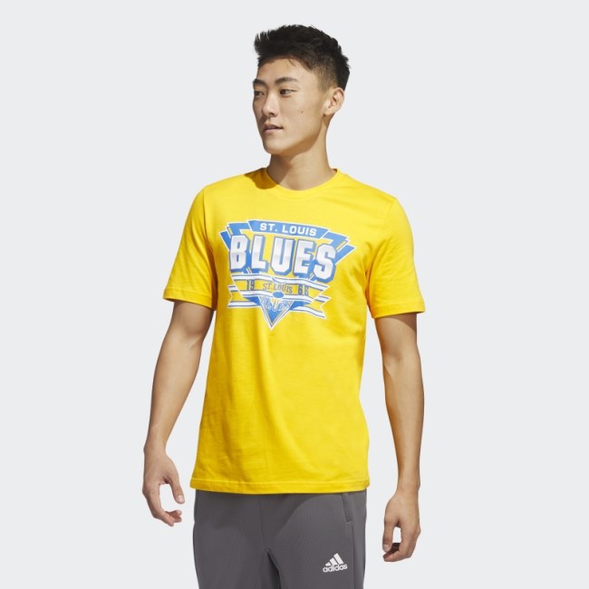 Athletic Yellow Blues Playmaker Tee Adidas