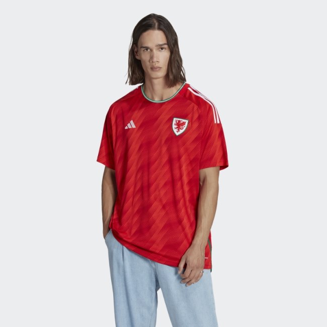 Red Adidas Wales 22 Home Jersey