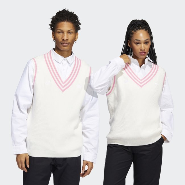 White Adidas Maxallure Sweater Vest (Gender Neutral)
