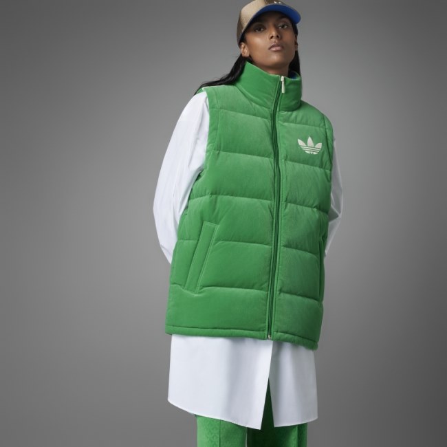 Adidas Green Adicolor 70s Velvet Vest