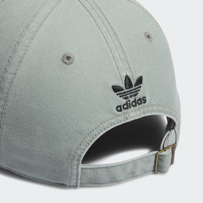 Relaxed Strap-Back Hat Silver Adidas