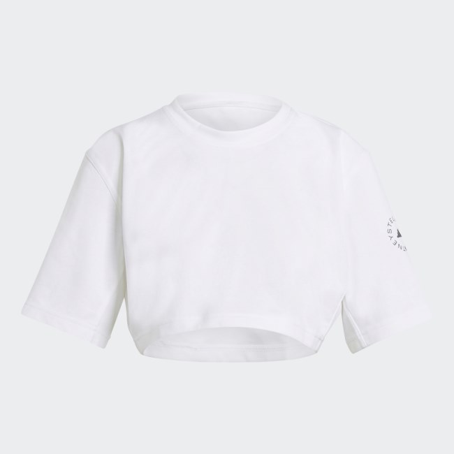 White Fashion Adidas by Stella McCartney Future Playground Crop Top