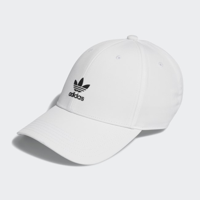 White Adidas Backless Stretch Fit Hat