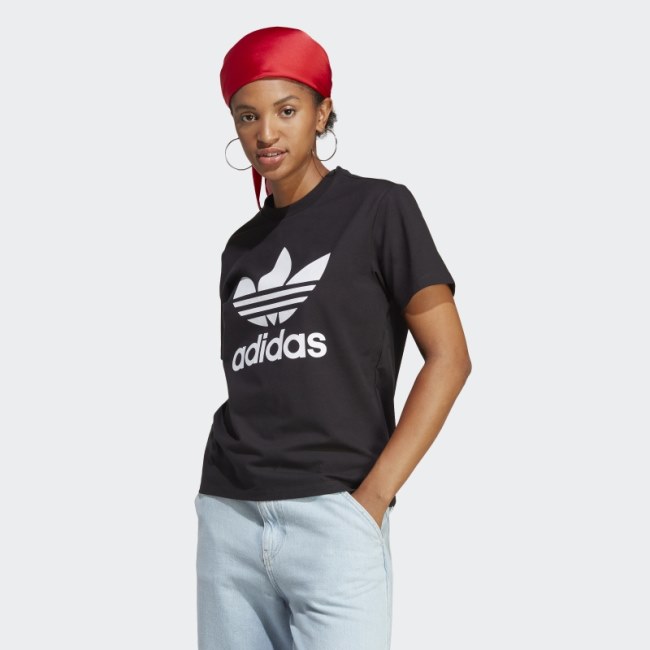 Adidas Black Adicolor Classics Trefoil T-Shirt