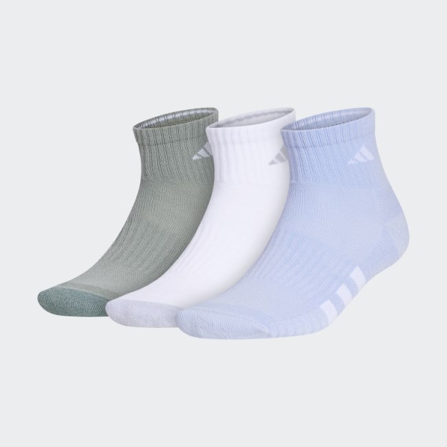 Adidas Cushioned Color Quarter Socks 3 Pairs Dawn Blue