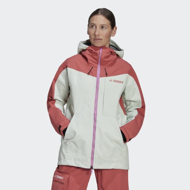 Adidas TERREX 3-Layer Post-Consumer Nylon Snow Jacket Red