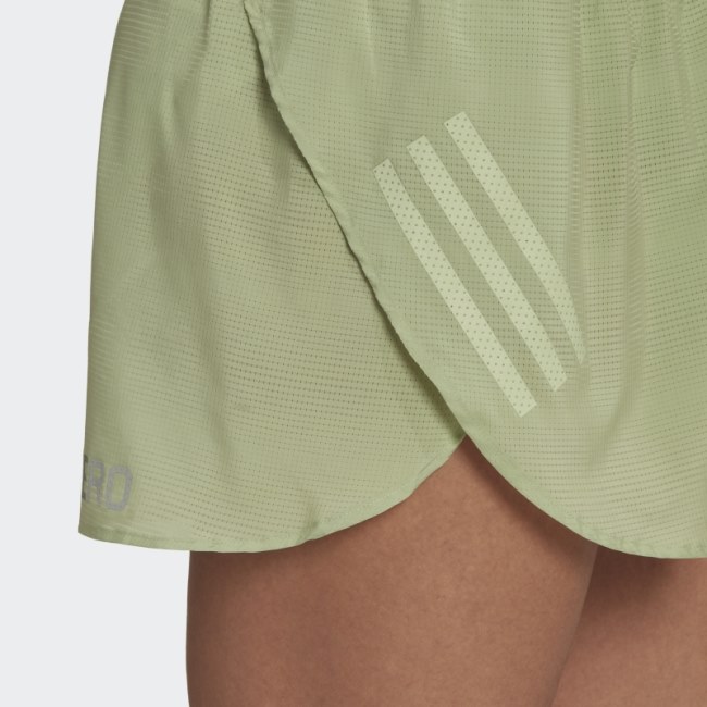 Lime Adidas Adizero Running Split Shorts