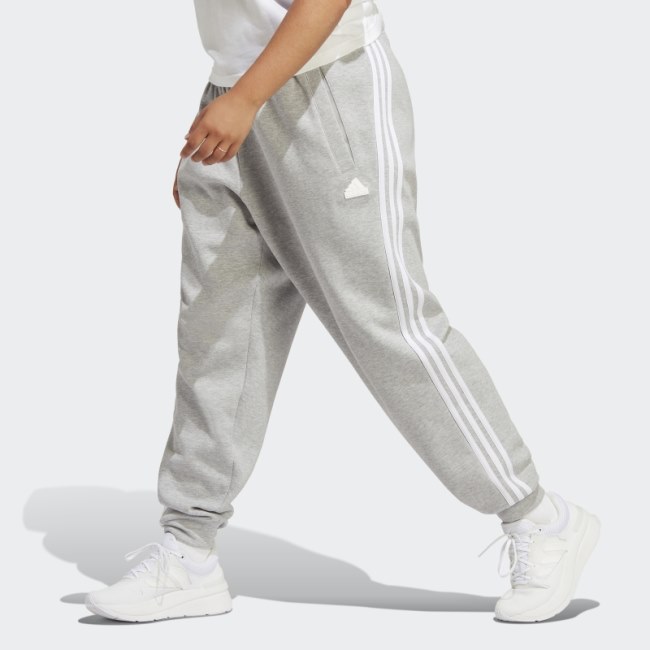 Future Icons 3-Stripes Regular Pants (Plus Size) Adidas Medium Grey Stylish