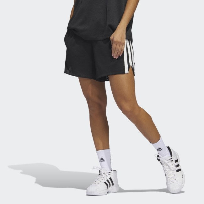 Black Adidas Select 3-Stripes Basketball Shorts