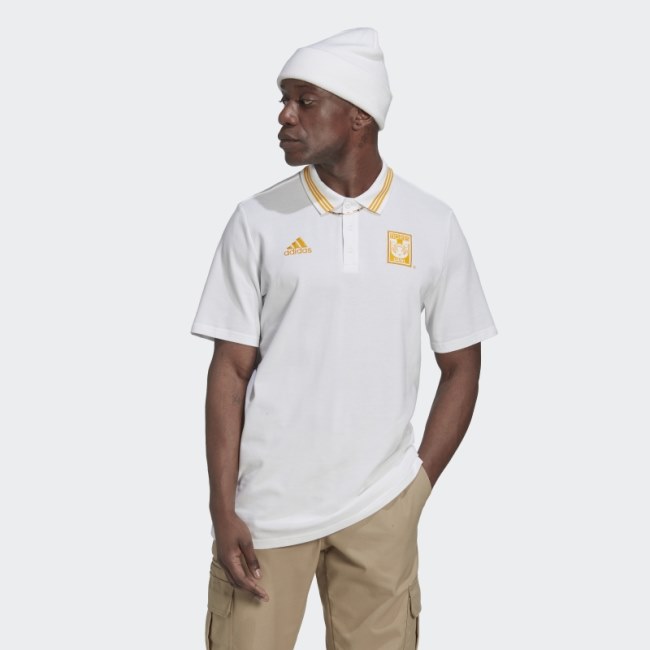 White Tigres UANL Polo Shirt Adidas