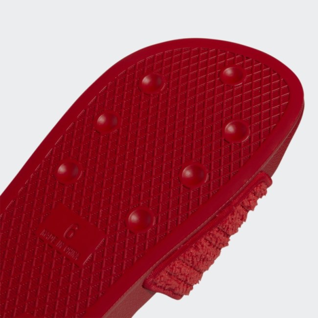 Red Adilette Slides Adidas