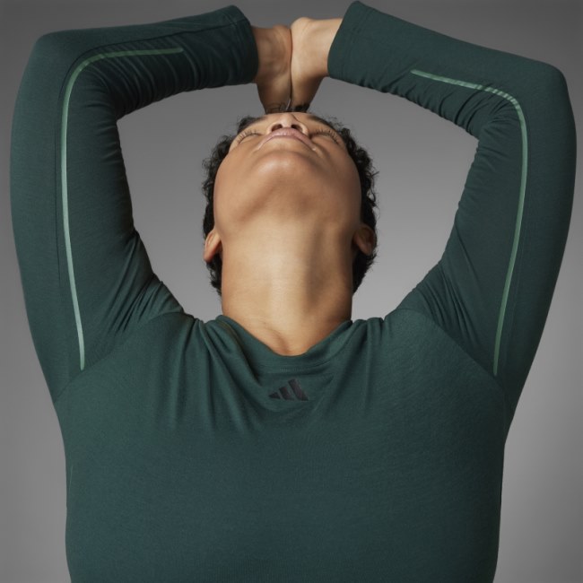Authentic Balance Yoga Long Sleeve Tee Adidas Green