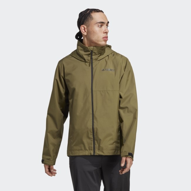 Olive Terrex Multi RAIN.RDY 2-Layer Rain Jacket Adidas
