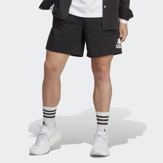 Adidas Black Essentials Logo Shorts