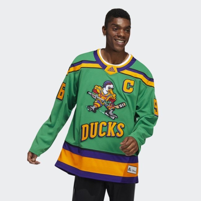 Green Adidas Mighty Ducks Conway Authentic Jersey
