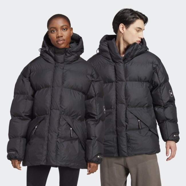 Black Hot Adidas by Stella McCartney Mid-Length Padded Winter Jacket