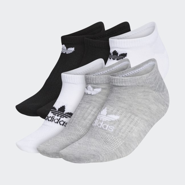 Adidas Classic Superlite No-Show Socks 6 Pairs Grey