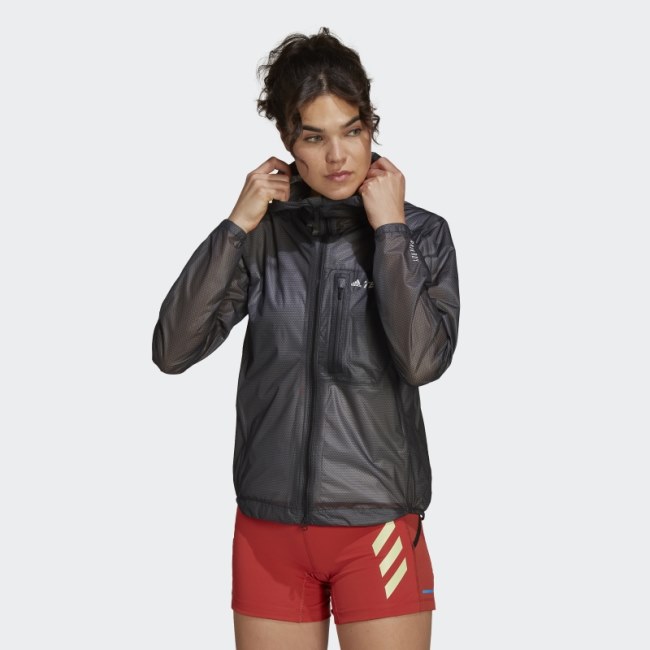 Black Adidas Terrex Agravic 2.5-Layer Rain Jacket