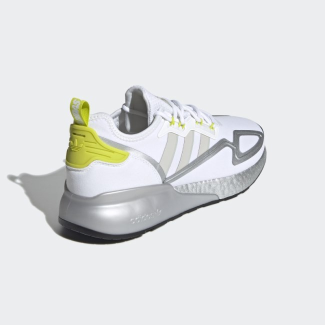 White ZX 2K Boost Shoes Adidas