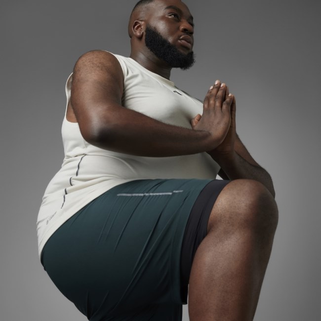 Green Adidas Authentic Balance Yoga 2-in-1 Shorts