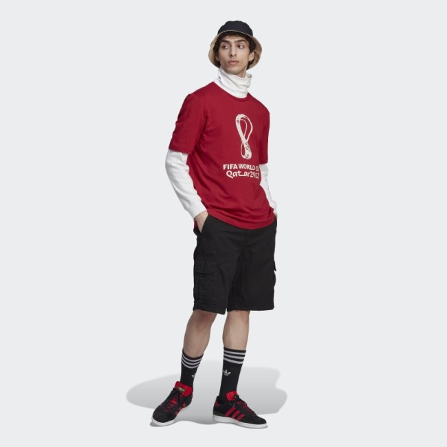 Maroon Adidas FIFA World Cup 2022 Graphic Tee