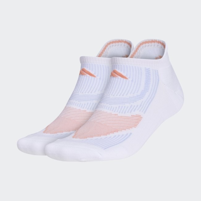 White Superlite Performance No-Show Socks 2 Pairs Adidas