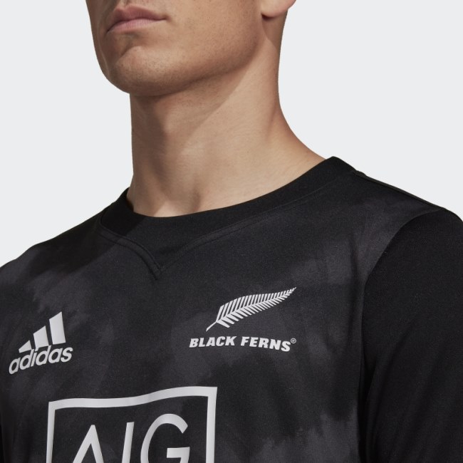 Black Ferns Rugby Primeblue Replica Home Jersey Adidas Black Stylish