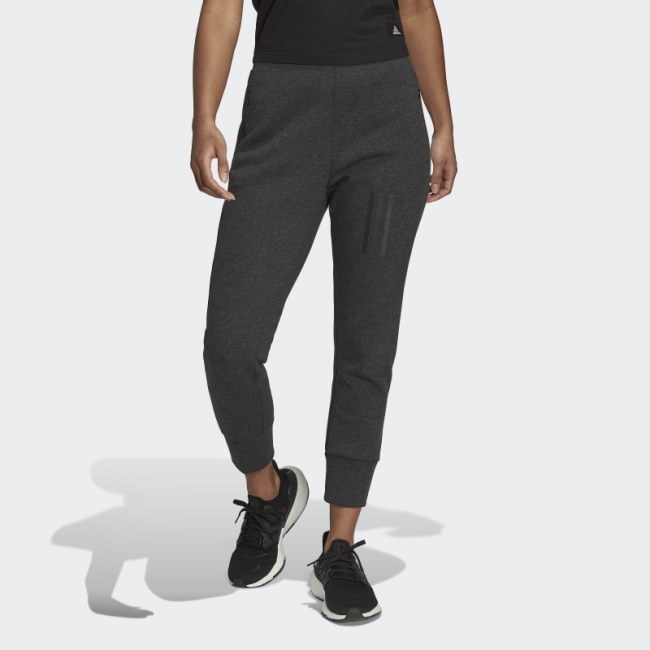 Mission Victory Slim-Fit High-Waist Pants Black Melange Adidas Fashion