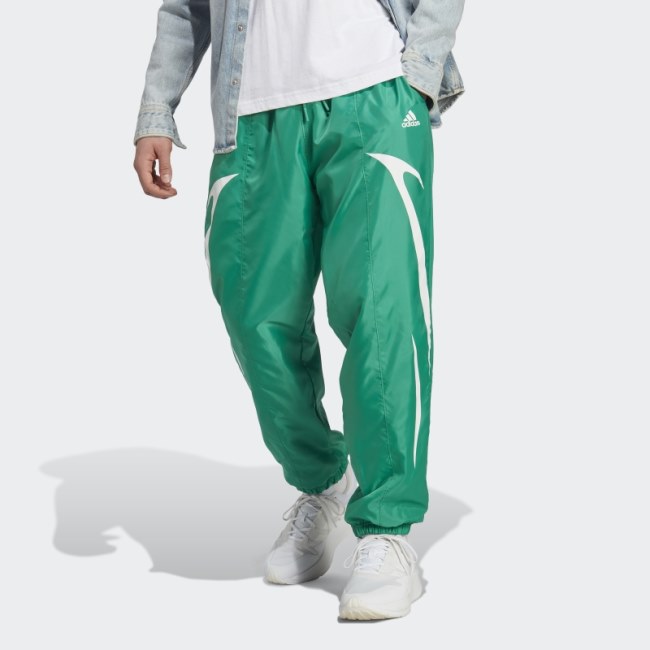 Court Green Colorblock Woven Pants Adidas